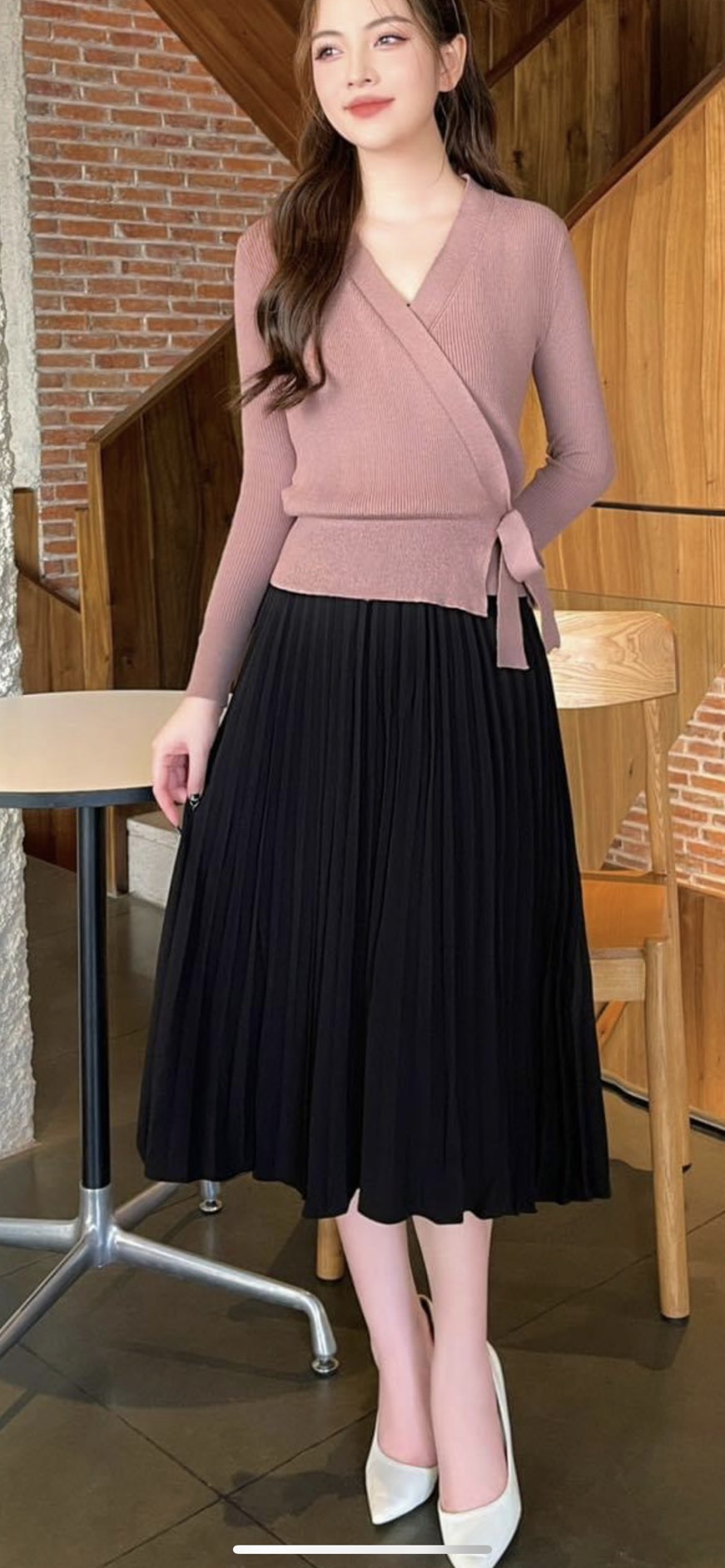Áo len nữ thời trang dài tay - Dệt Len Thanh Nga - Xưởng Dệt Len Thanh Nga